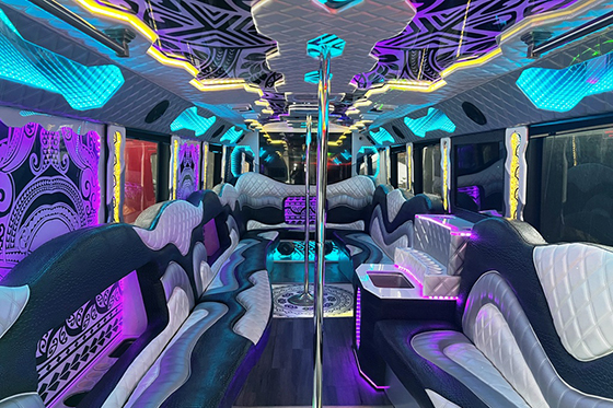 Party Bus with Dance poles