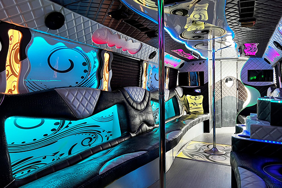 Party Bus with Dance poles