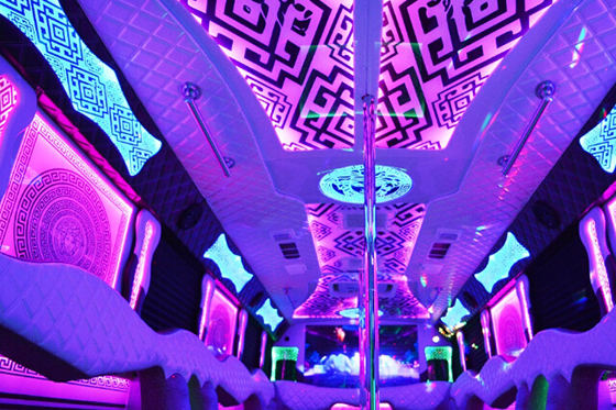 Inside a Fashion Edition Party Bus-Chicago